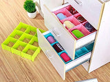 SYGA 4 pcs DIY Plastic Grid Drawer Divider Household Storage Strips_Large (Assorted Color)