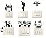 SYGA Set of 6 Decorative Beautiful Modern Art Kids Room Switch Board Stickers