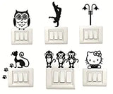 SYGA Set of 6 Decorative Beautiful Modern Art Kids Room Switch Board Stickers