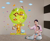 Syga Cartoon Animal Tree Wall Stickers A_YYM