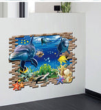 Syga Vinyl 3D Underwater World Wall Sticker, 70 x 100 cm