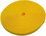 SYGA Nylon Double Sided WELLKRO Tape, Hook and Lock Tape, Sew-on Power Wire Management Fastening Tape Cable Tie for Interlocking, Apparel, Home Textile, Industrial Use and More- 1mx 15mm (Yellow)10Pcs