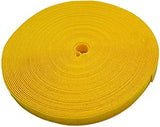 SYGA Nylon Double Sided WELLKRO Tape, Hook and Lock Tape, Sew-on Power Wire Management Fastening Tape Cable Tie for Interlocking, Apparel, Home Textile, Industrial Use and More- 1mx 15mm (Yellow)10Pcs