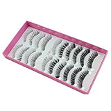 SYGA 10 Pairs False Eyelashes Faux Mink Lashes Natural Look Wispy Fake Eyelashe Fluffy Volume Long Thick Lashes