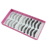 SYGA 10 Pairs False Eyelashes Faux Mink Lashes Natural Look Wispy Fake Eyelashe Fluffy Volume Long Thick Lashes