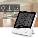 SYGA Digital Thermometer Hygrometer Temperature Humidity Meter Clock HTC-1 for Home