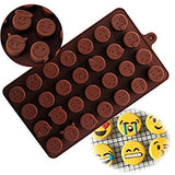 SYGA 28-Cavity Emoji Emotion Cake Mold Smiley Chocolate Candy Baking Mould