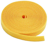 SYGA Reusable Cable Straps Cable Ties Hook & Loop Nylon Fastening Tape Wire Organizer, Interlocking Fastening Cable Binder Tie for Apparel, Home Textile, Industrial Use and More- 10m x 15mm, Yellow