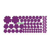 SYGA Bedroom Living Room Flower Wall Sticker Purple