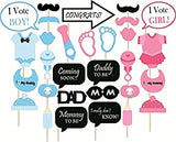 SYGA ITS A BOY & ITS A Girl Baby Shower Party Decorative Banner with Photo Booth Props