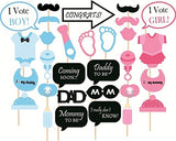 SYGA ITS A BOY & ITS A Girl Baby Shower Party Decorative Banner with Photo Booth Props