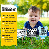 SYGA First Birthday Photo Booth Props with Banner-26Pcs (Blue Color) for 1st Bday Theme Supplies Baby Kids Combo Decorations Items/Cake Smash/High Chair, Babies Room Decor