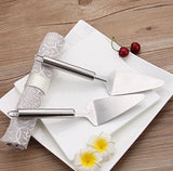 SYGA 2 Pcs Stainless Steel Triangular Cake Pie Pizza Kitchen Baking Tools Round Handle Shovel