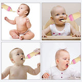 SYGA Baby Training Silicone Spoon Rice Cereal Squeeze Baby Bottle Spoon Safe Tableware Baby Feeding Tools_Green