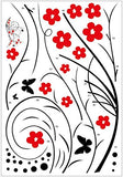 Syga Wall Stickers Floral Design Red 1073