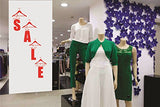 SYGA Hanger Sale Leatters Clothing Store Clothes Shop Wall Decorative Wall Stickers