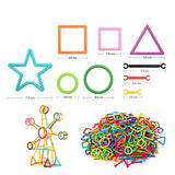 SYGA Jumbo Mega Pack of Multi Colored DIY Educational Building Blocks Smart Stick with Different Shape Game Set for Kids - Smart Sticks, Pack of 500+ Sticks, , 3+Years Children