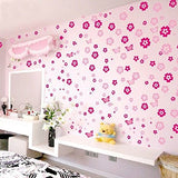 SYGA Bedroom Living Room Flower Wall Sticker Purple