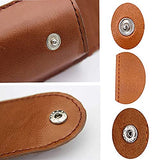 SYGA 3 in 1 Corkscrew Beer Wine Bottle Opener with Leather Cover Spring-Loaded Double Lever, Serrated Foil Cutter Barware Gear Waiter's Corkscrew of Sommeliers, Waiters, Bartenders Gift- Wine Red