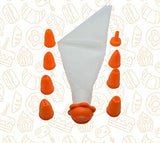 SYGA 8 Nozzles Sacco Pastry Cake Decorator Icing Bag (Orange)