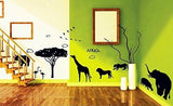 Syga Africa Style World of Animal Silhouettes Wall Stickers (Wall Covering Area: 208cm x 80cm)