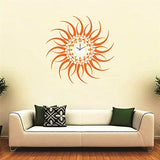 SYGA Orange Sun Design Wall Clock Stickers_16C