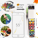 SYGA Watercolor Paint Set Foldable 42 Colors with 1 Brush Pen and Sponge Platte Portable Travel Solid Watercolor Painting Kit Gift for Adults Kids Drawing Artists Field Sketch Set Outdoor Painting Supplies