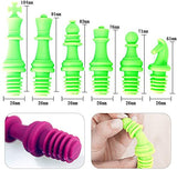 SYGA Silicone Bottle Stoppers for Wine Bear, Green - 6 Pcs