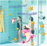 SYGA PVC Vinyl Wall Stickers for Living Room Self Adhesive Stickers (Rock Starry Dolphin) - Multi Color