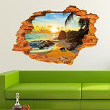 SYGA Super Sun Beach Fashion Creative 3D Stereoscopic Wall Stickers