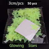 SYGA 50 Pcs Glow in The Dark Stars Decals Design Wall Stickers