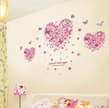 Syga Romantic Pink Heart Wall Stickers J_MYEF