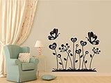 Syga Butterfly with Flower Wall Stickers J_EGOU