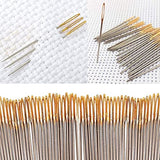 SYGA Large-Eye Needles Stainless Steel Yarn Knitting Weaving Stringing Sewing Needles Darning Needle Crafting Crochet Projects - 15 Pieces, Gold and Silver