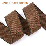 SYGA Guitar Strap with 3 Pick Holders 100% Soft Cotton Strap For Bass Electric & Acoustic Guitars(Brown)