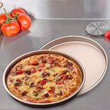 Syga Round Non Stick Carbon Steel Pizza, Cake Tin (Champagne Gold, 9", 23 cm)