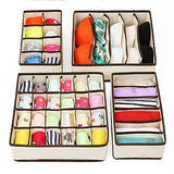 SYGA Set of 4 Multifunctional Portable Combination Folding Storage Box (Pink)