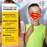 SYGA 19 Pieces Super Heros Masks Cartoon Party Supplies Favors for Kids