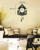 Syga Vinyl Abstract Wall Sticker, 18.89 x 0.03 x 31.88 Inches, Black
