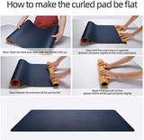 SYGA Desk Pad Protector Waterproof PU Desk Mat Blotters on Desktop Laptop Computer Gaming Keyboard Mouse Pad Non-Slip Desk Writing Mat Cover for Office & Home, Blue & Yellow - 60x30 cm