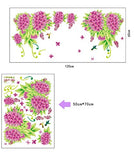 SYGA PVC Vinyl 'Bunch of Pink Flower with Leaves' Sticker for Wall and Garden