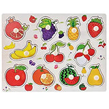 SYGA Educational Wooden Fruits Block Puzzle Fruits Learning Toy for Kids and Children