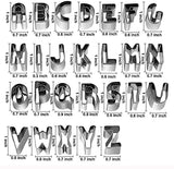 SYGA Alphabet Cookie Cutters A-Z Set of 26 Plain Edge Stainless Steel Non-Stick DIY Biscuit Mold