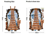 SYGA 3D Ladder Sky Plane Wall Stickers