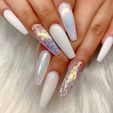 SYGA Tshape False Nails and Glue Bottle Professional Brush On Nail Tip Glue for Press On Nails Fake Nails Long Lasting Press On Nails for Women and Girls- Transparent, 500 pieces