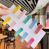 SYGA 10Pcs Baby Hair Clip For Girl Alligator Teeth Hair Accessory For All Type of Infant Toddler Baby Hairs Bow Ice Cream Candy Corn Patterns- Set of 10, Ice Cream