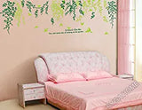 SYGA PVC Vinyl Wall Stickers for Living Room Self Adhesive Stickers, Green Creepers Quote