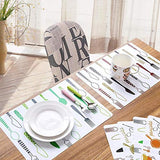 SYGA Set of 4 Coffee Cup Design Washable Table Mats, Place Mat(Green)