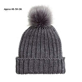SYGA Baby Hats for Spring Winter, Woolen Pom Pom Plain Printed Caps for Kids Babies for 1-3 Years