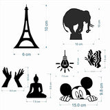SYGA Set of 7 Decorative Beautiful Modern Art Switch Board Stickers